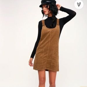 Rita Brown Corduroy Pinafore Dress